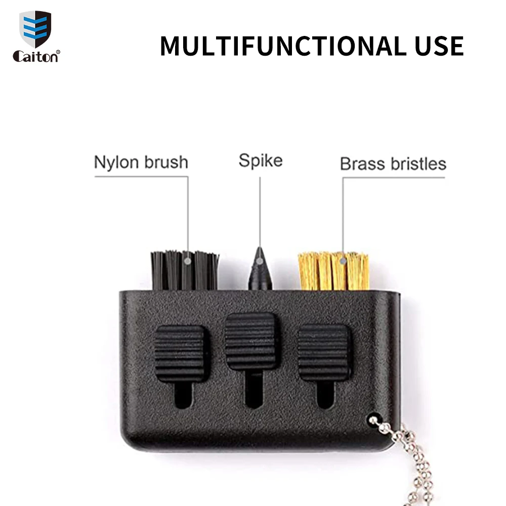 Caiton 1pc Golf Cleaning Brush A 3-in-1 Tool for Cleaning Your Clubs Shoes and Balls Quickly and Easily Lightweight and Portable
