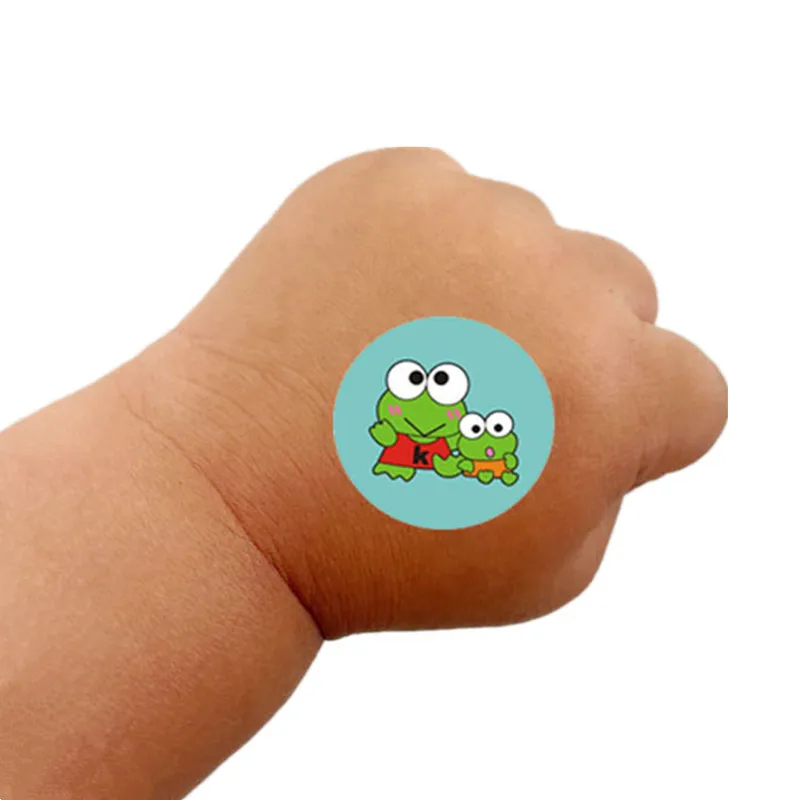 50 pçs/set dos desenhos animados mini emplastros para crianças injeção ferida remendo tiras à prova dwaterproof água redonda band aid primeiros socorros ataduras