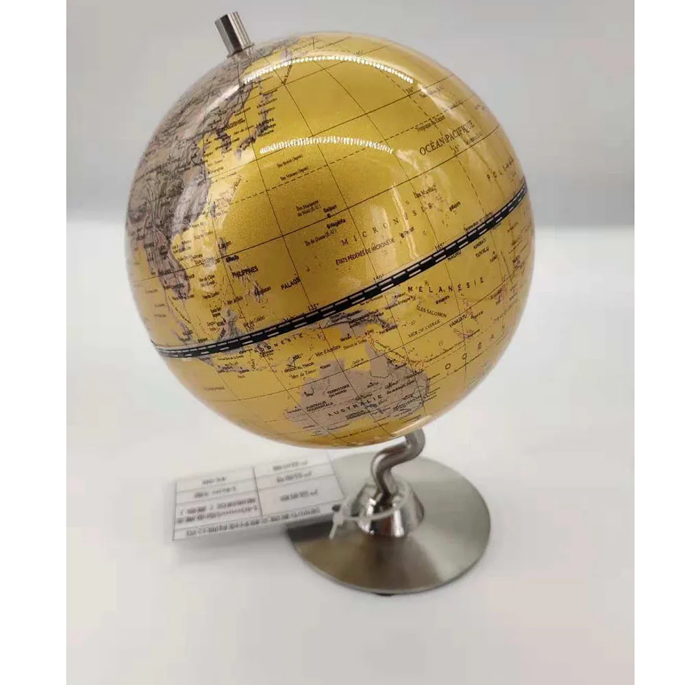Globo diametro 140 mm con supporto in metallo Decorazione per ufficio domestico