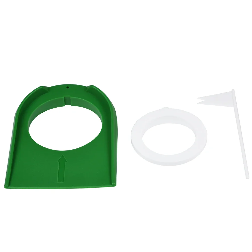 Golf indoor Putting Trainer con foro bandiera Putter verde aiuto per la pratica cortile domestico aiuto per l'allenamento all'aperto foro regolabile