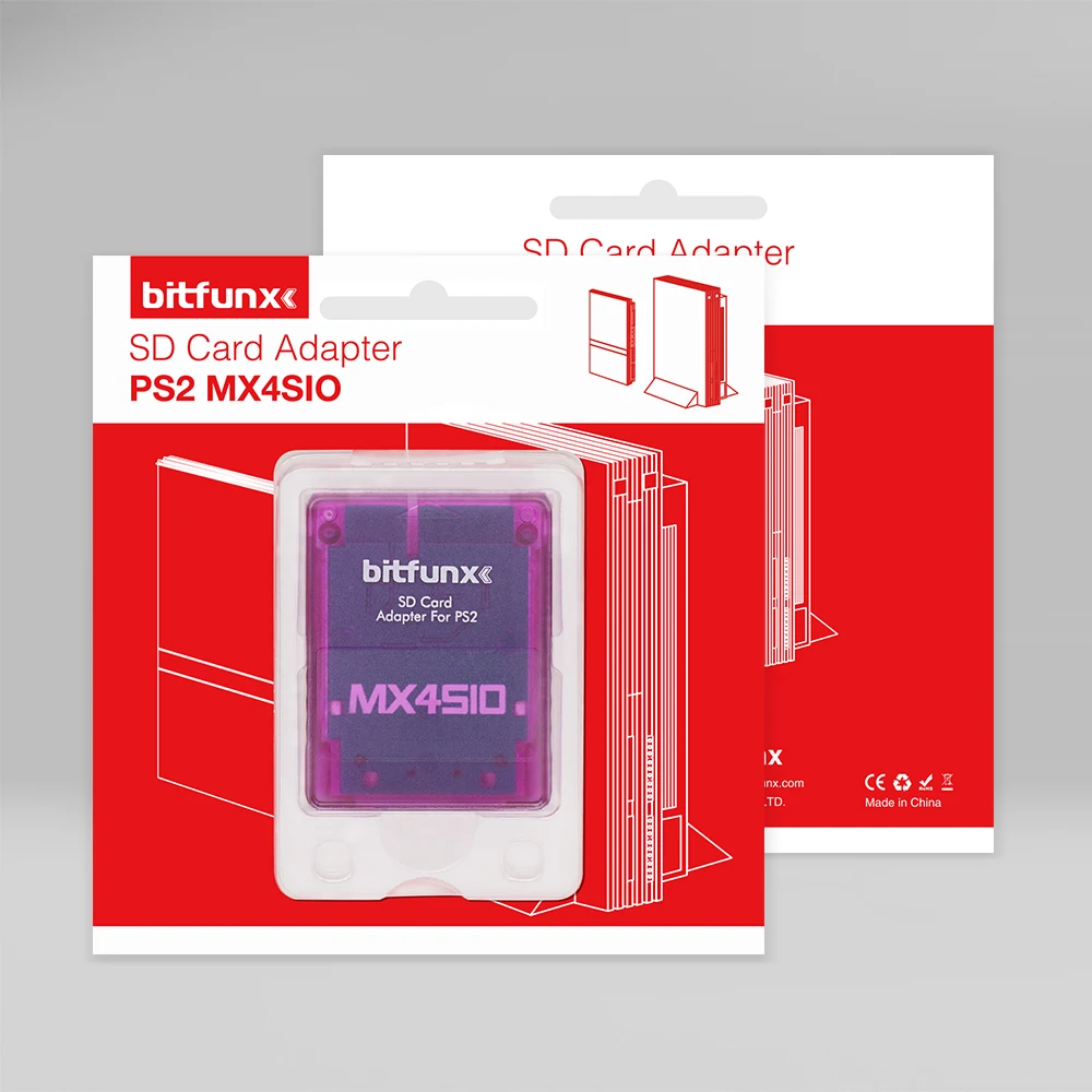 Bitfunx MX4SIO SIO2SD Adaptador de tarjeta Micro SD /TF SD para todos los consolas de juegos PS2 gordas y delgadas