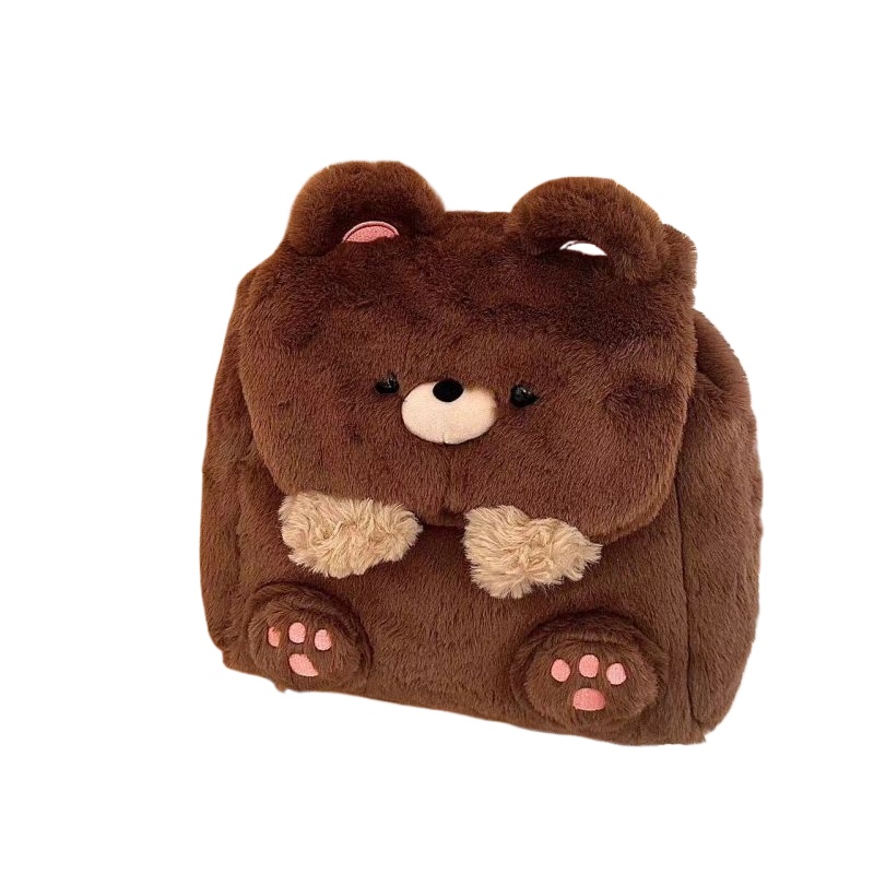 Japanese Cartoon Large Capacity Storage Bag Backpack Schoolbag Student Crossbody Bag School Bag Kawaii Plush Bear