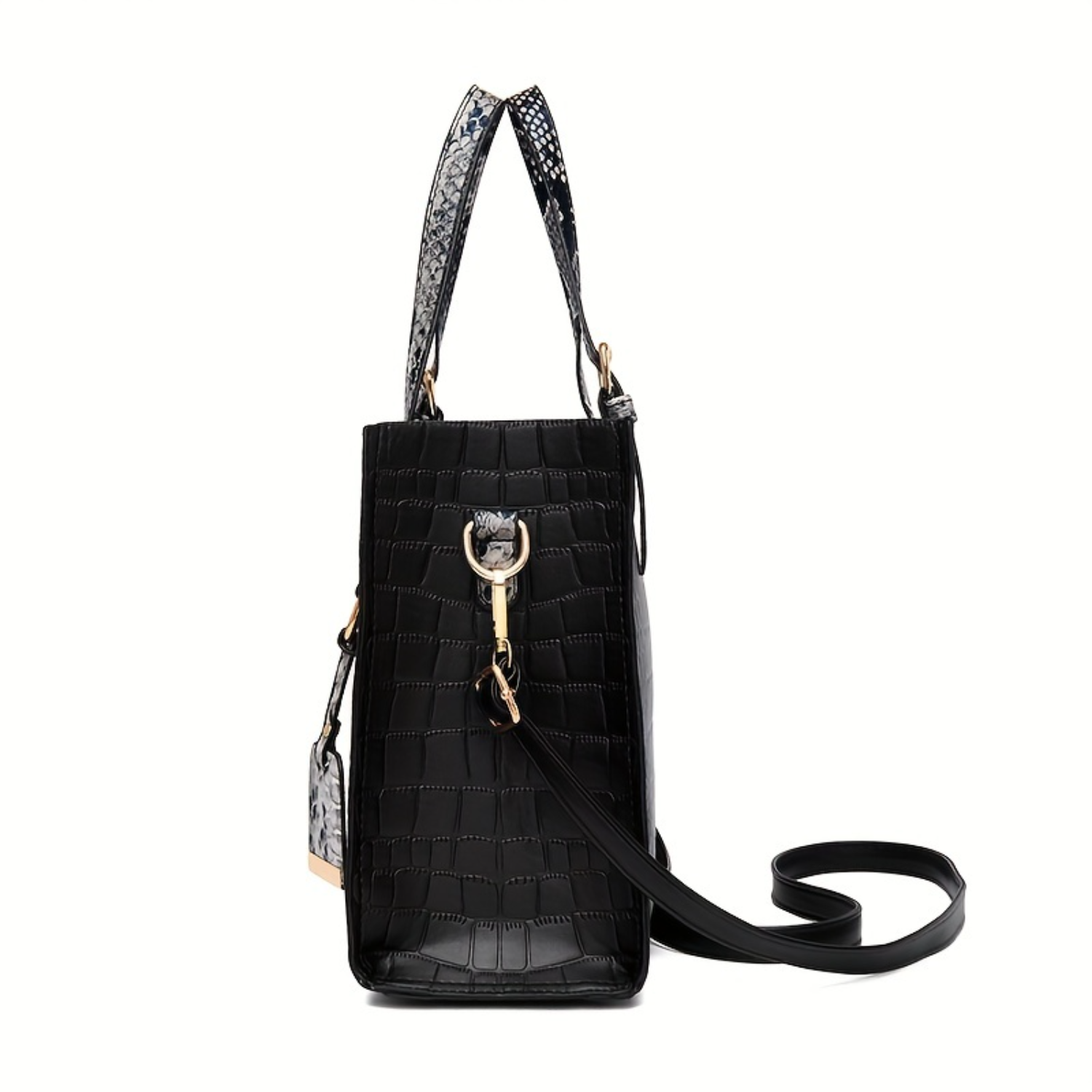 กระเป๋าสะพายหนังขนาดใหญ่หรูหรากระเป๋าถือ Satchel Tote สําหรับผู้หญิง