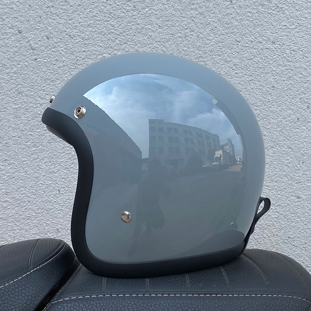 TT & COCASCOS fibra de vidrio ligero Retro Estilo Vintage 3/4 cara abierta motocicleta Scooter ciclomotor ATV casco DOT ECE aprobado Kask