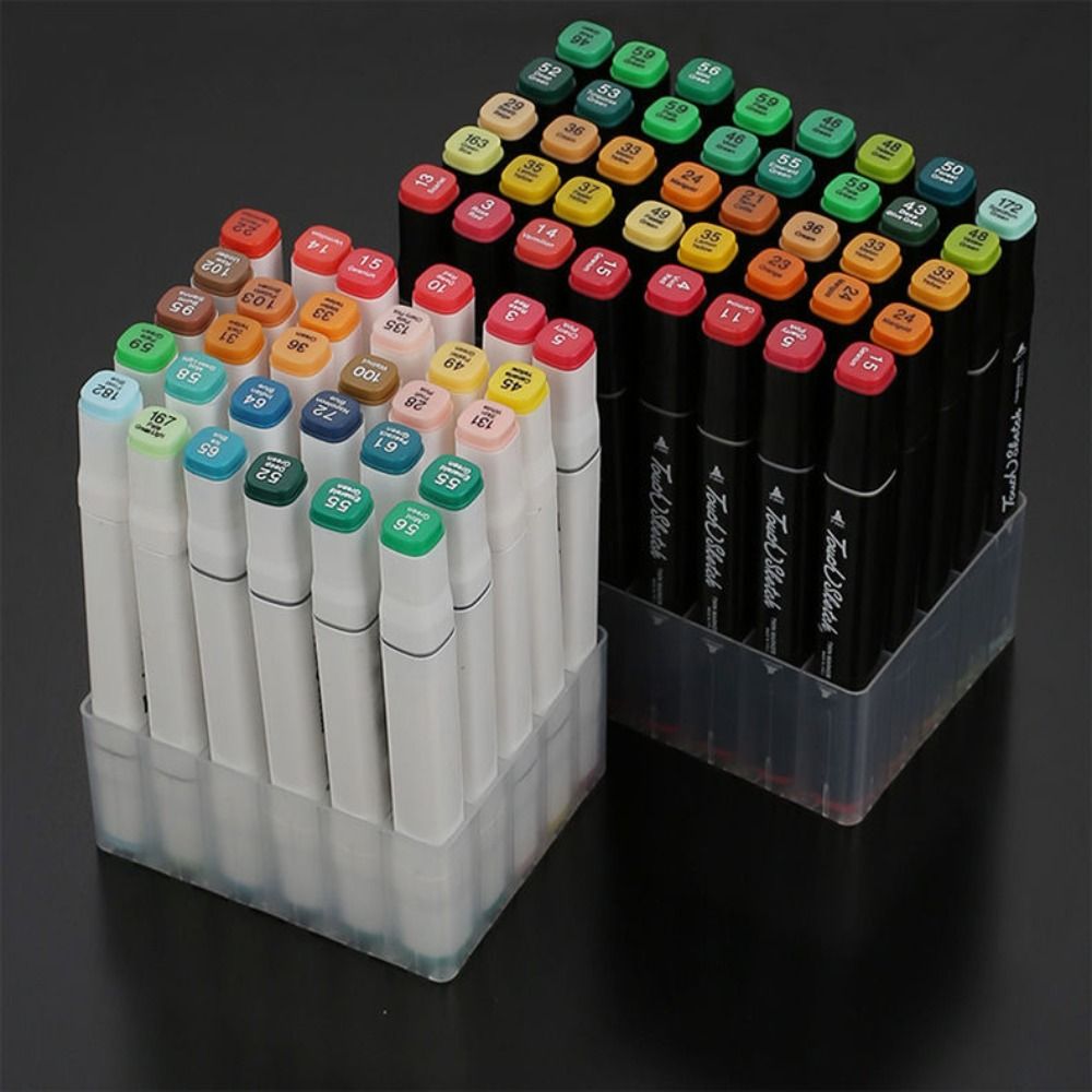 12/24/30/40/48/80 Slots Pen Holder Large-capacity Marker Pen Holder Brush Pen Storage Rack Multifunctional Make-up Brush Stand