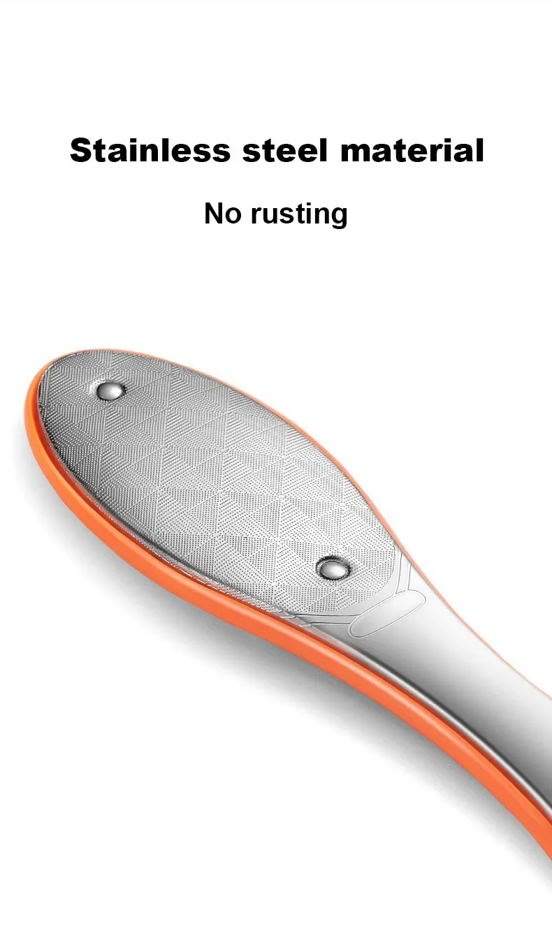 Dupla face arquivo de pé pedicure ferramentas cuidados com os pés removedor de calos de pele morta aço inoxidável profissional