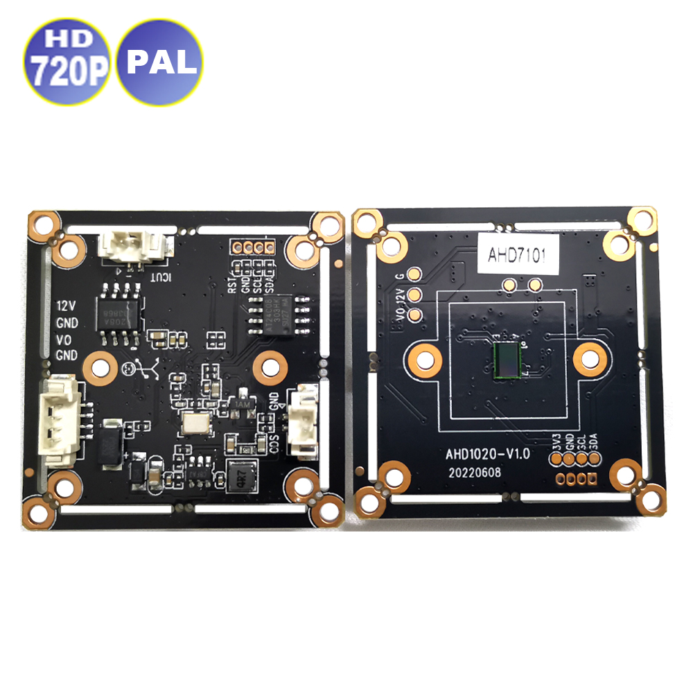 AHD 720P 1,0MP Аналоговый Коаксиальный Модуль Камеры, Обнаружение Печатной Платы, Мониторинг Безопасности Лица, Защита BNC 12 В