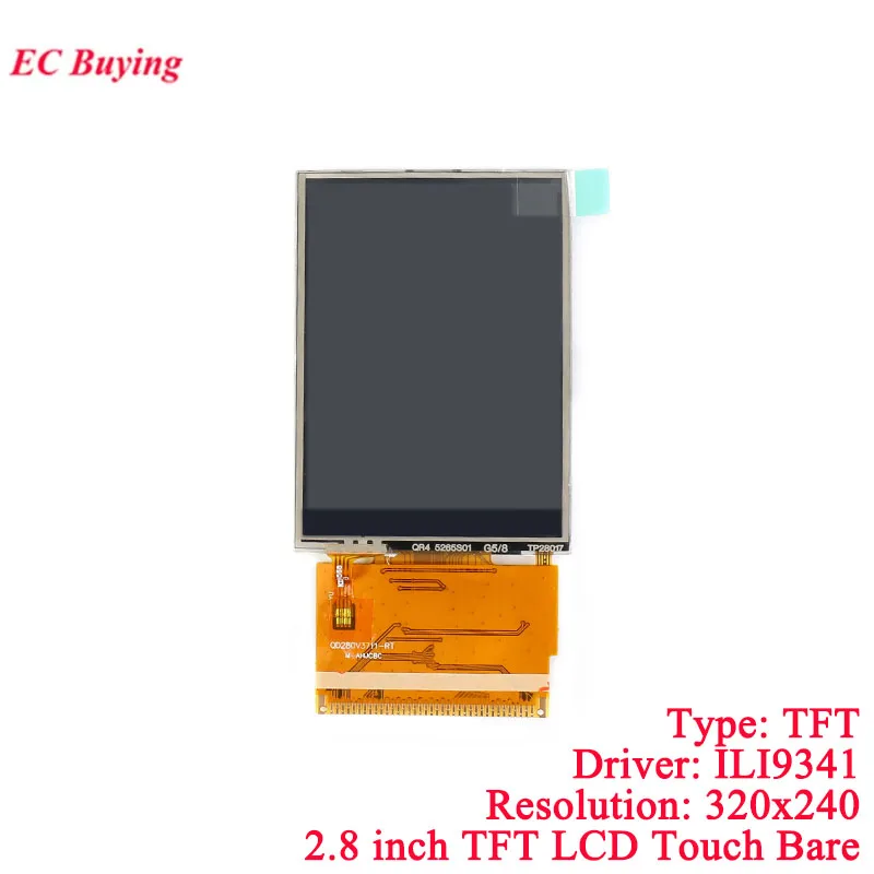 Módulo de pantalla táctil LCD TFT a Color de 2,8 pulgadas y 2,8 ", controlador ILI9341 de 320x240 para placa de desarrollo Arduino R3 Mega2560