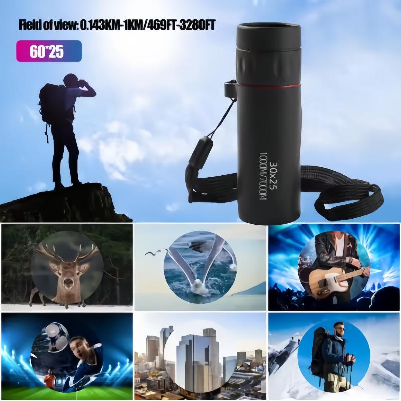 2000x25 HD Monokular Teleskop Mini Tragbare Handy Teleskop mit Halter Outdoor Camping Jagd Vogelbeobachtung Teleskope