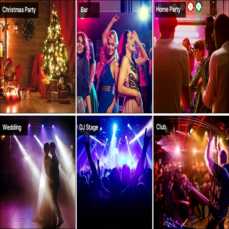 RGB 36LED Par Stage Light Sound Activated DMX512 Uplight with Remote Control for Disco Wedding Event Club Holiday Performance
