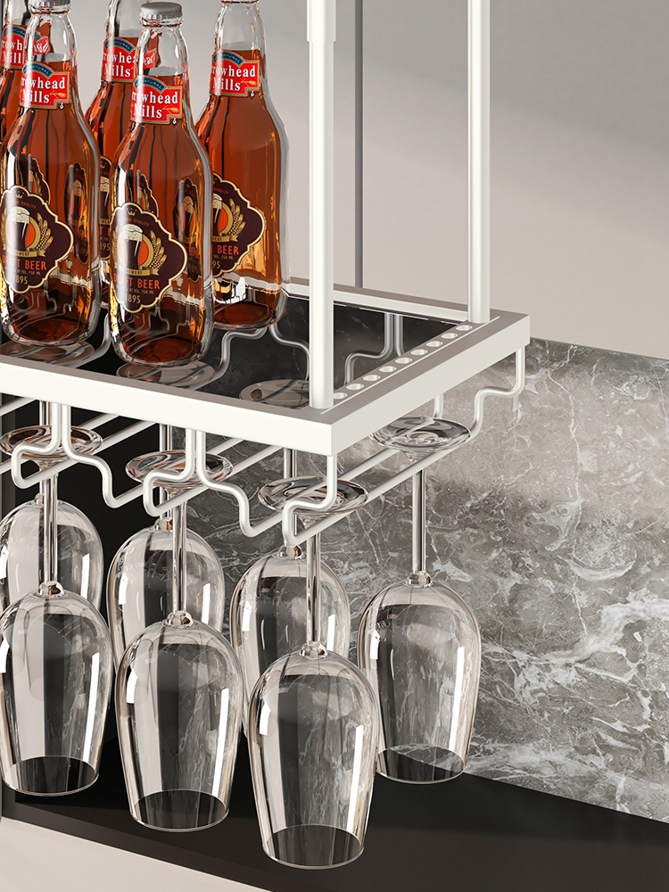 Estante de copa de vino para el hogar, luz de lujo de alta gama, colgante al revés, barra de copa creativa