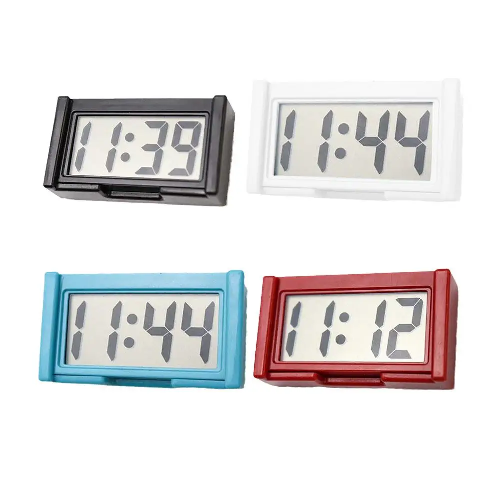Mini reloj Digital con pantalla grande para salpicadero de coche, reloj electrónico autoadhesivo, Mini reloj para salpicadero de camión