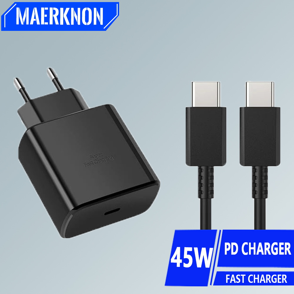 Ładowarka USB C 45 W Oryginalna ładowarka PD Szybkie ładowanie do Samsung Galaxy S22 S23 A54 Ultra Xiaomi 13 11 Ładowarka do telefonu komórkowego