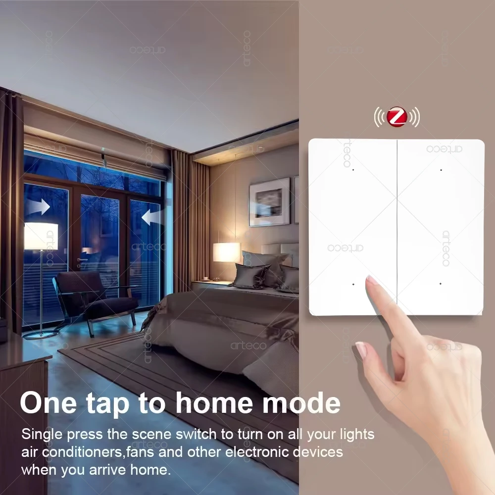 Zigbee Smart Scene Switch Draadloze afstandsbediening met drukknop Smart Home Automation Scenarioschakelaar Werkt met Home Assistant
