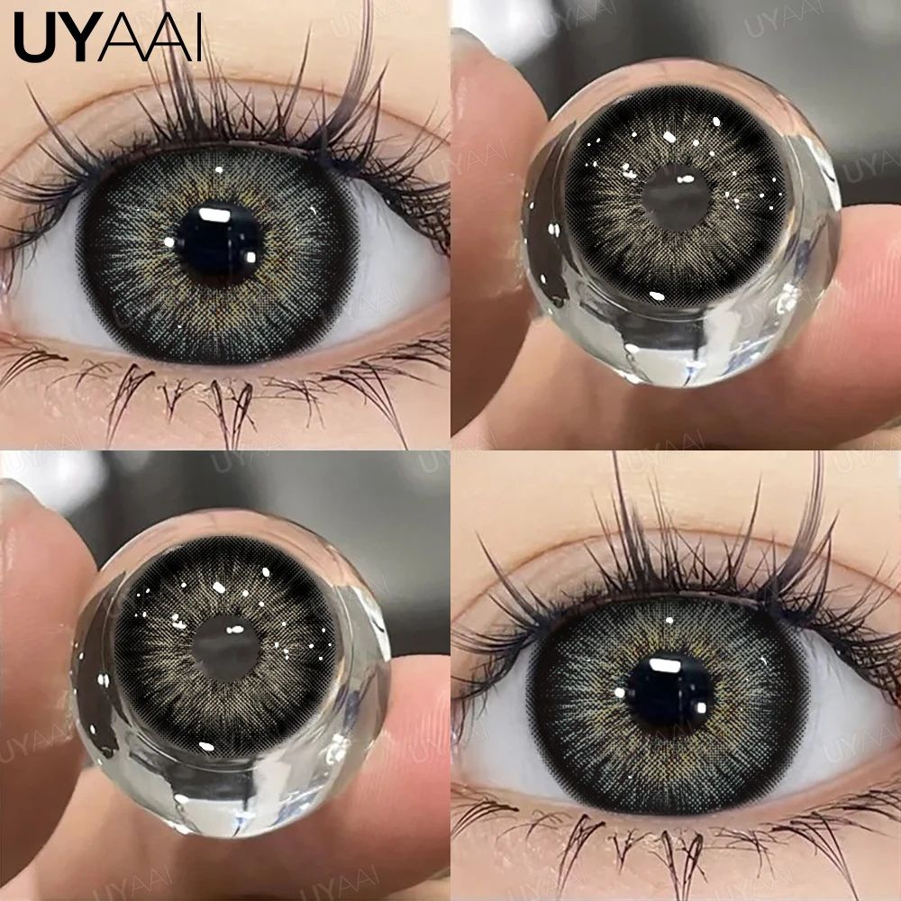 UYAAI 1 ペアパタヤシリーズファッションメイク美容コンタクトレンズソフト年間グリーンコンタクト目カラーレンズカラーレンズ
