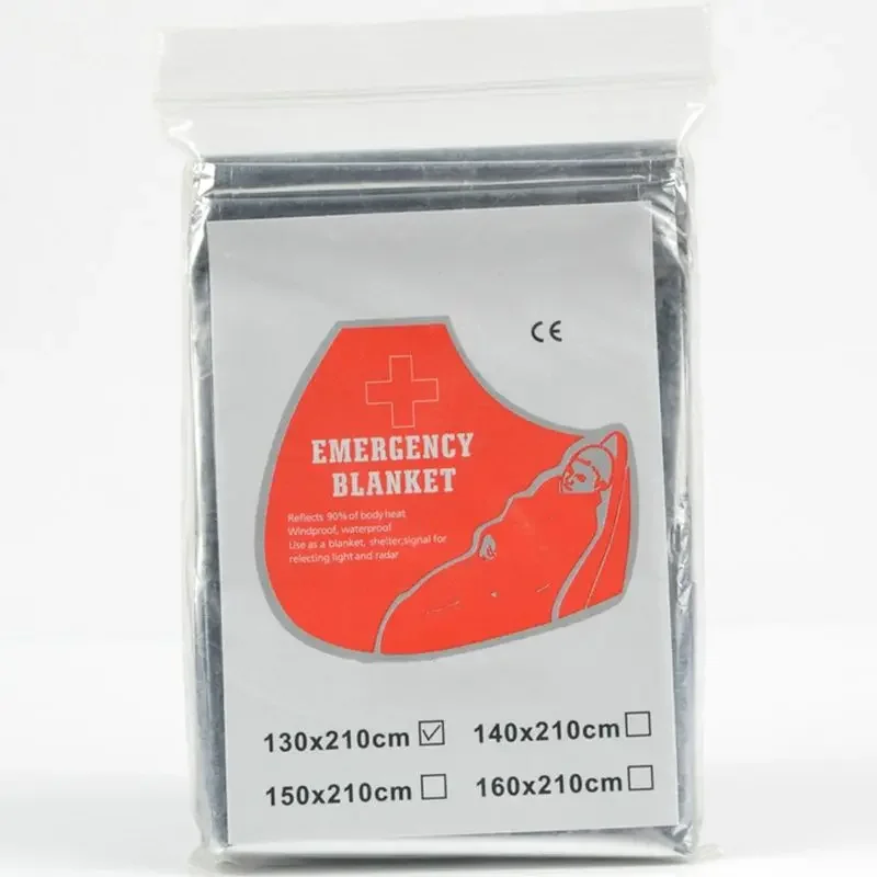 ผ้าห่มความร้อนฉุกเฉินกลางแจ้งกันน้ำ Survival ผ้าห่มอลูมิเนียมฟอยล์ Hot Space กู้ภัยฉุกเฉินผ้าม่านทหารผ้าห่ม