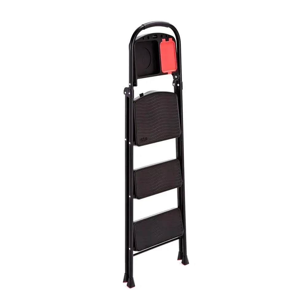 RMS-3T 3 Steel Step Stool with Project Tray Black