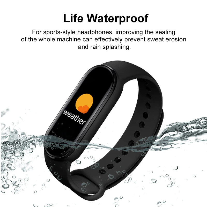 M6 สมาร์ทวอท์ชผู้ชายผู้หญิงฟิตเนสสร้อยข้อมือสมาร์ทกีฬา Heart Rate เครื่องวัดความดันโลหิตกันน้ํานาฬิกามัลติฟังก์ชั่น