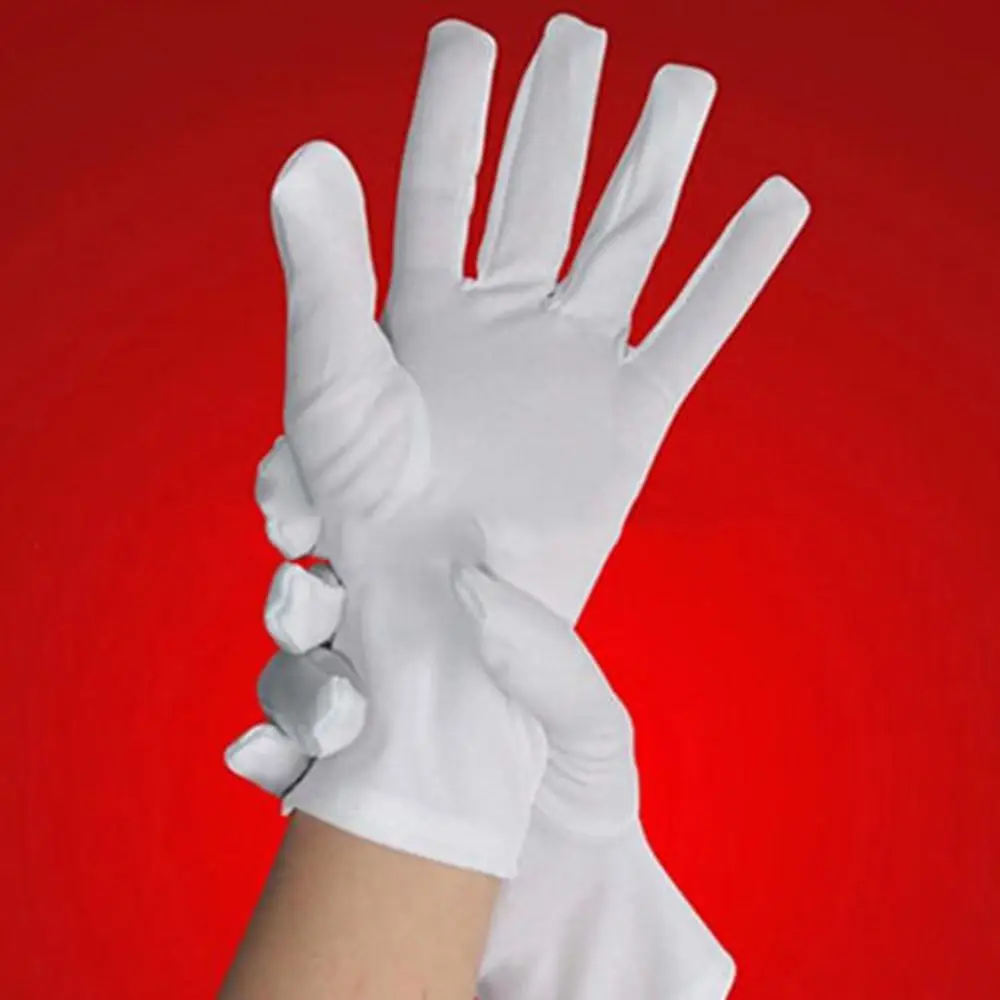 1Pair White Formal Gloves Tuxedo Honor Guard Parade Inspection Collection Serve