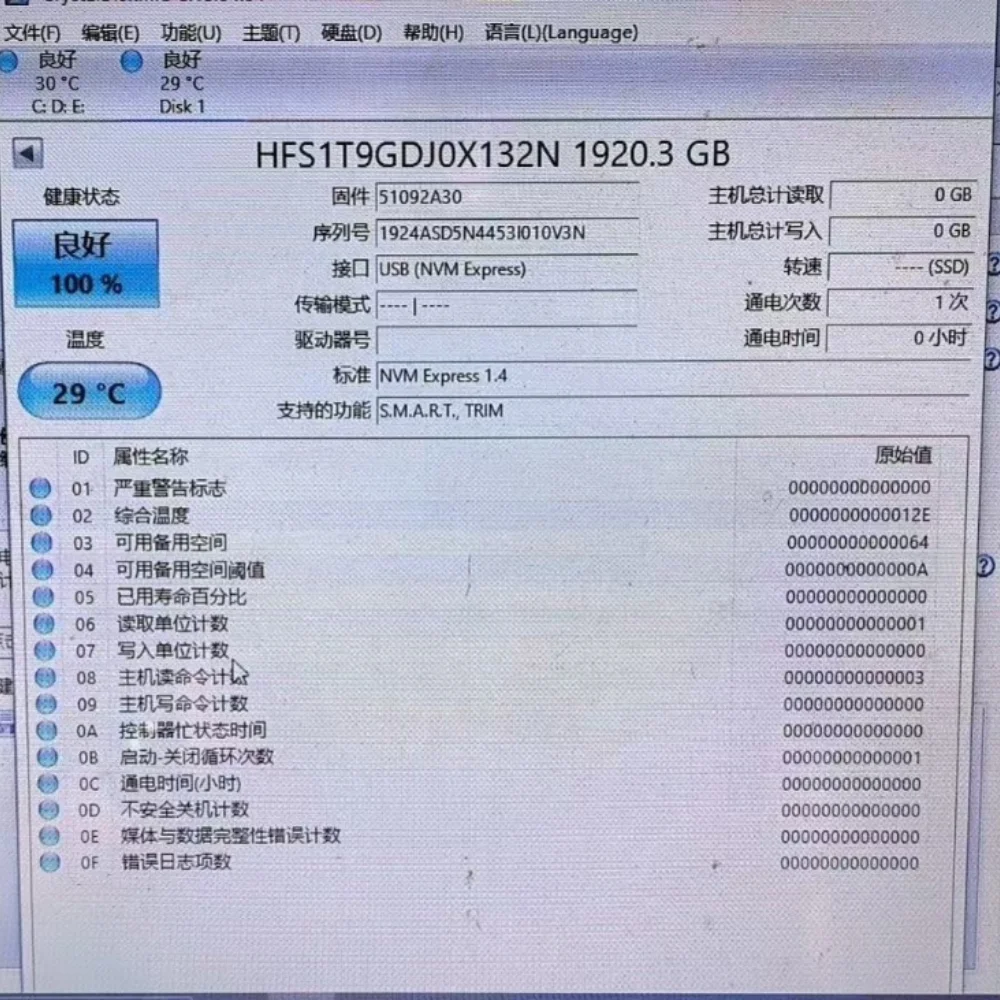 2024 nuevo PE9010 1920GB M.2 nvme 22110 1,92 TB en stock para servidor de grado empresarial SK Hynix unidad de estado sólido SSD