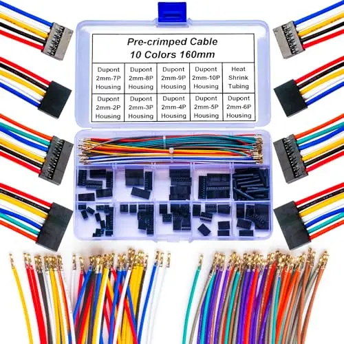 Разъемы 2,0 мм и кабели 24AWG, Φ Dupont,Dupont-2.0 Single Row * 2/3/4/5/6/7/8/9/10P (Dupont-2.0mm)