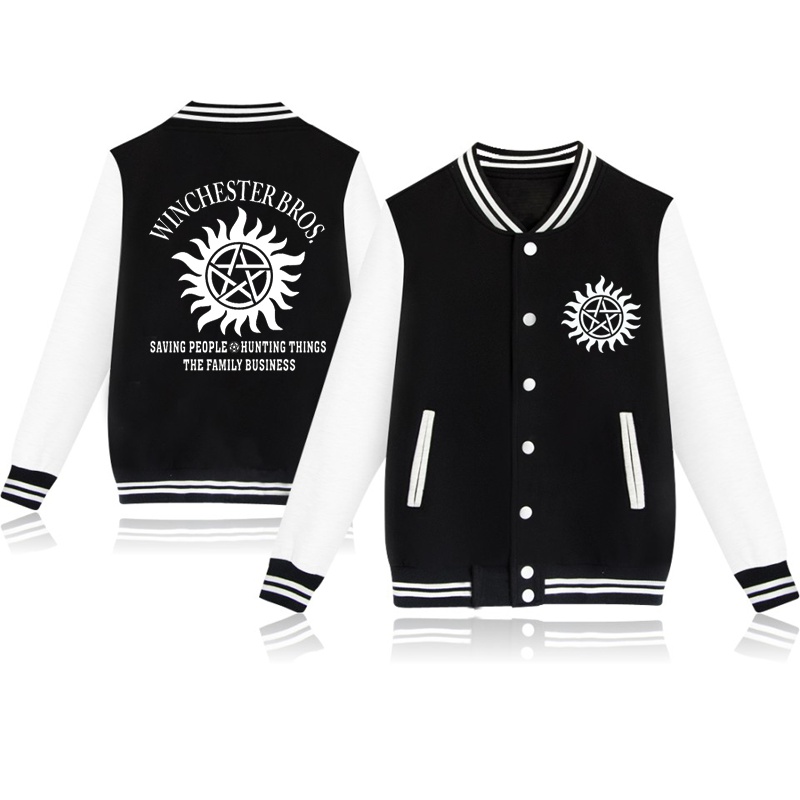 Neue Supernatural Baseball Jacke Männer/Frauen Mode Baumwolle Baseball Jersey Casual Langarm Jacke Jacke