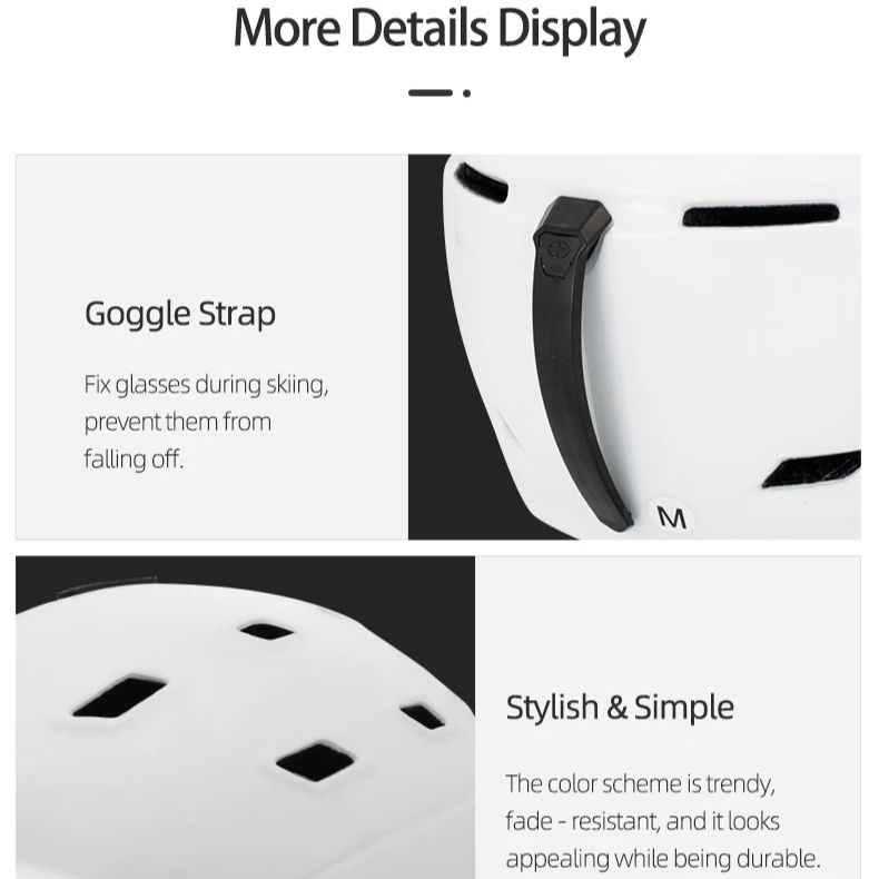 Capacete de esqui profissional MOON para adultos e jovens, universal para skate, snowboard, equipamento de neve, quente, inverno