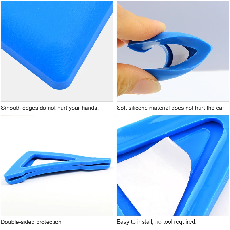 Cubierta de esquina de silicona para puerta de coche, Protector antiarañazos de colisión de parachoques para Hyundai Tucson Accent Elantra Santa fe Sonata, 2 piezas