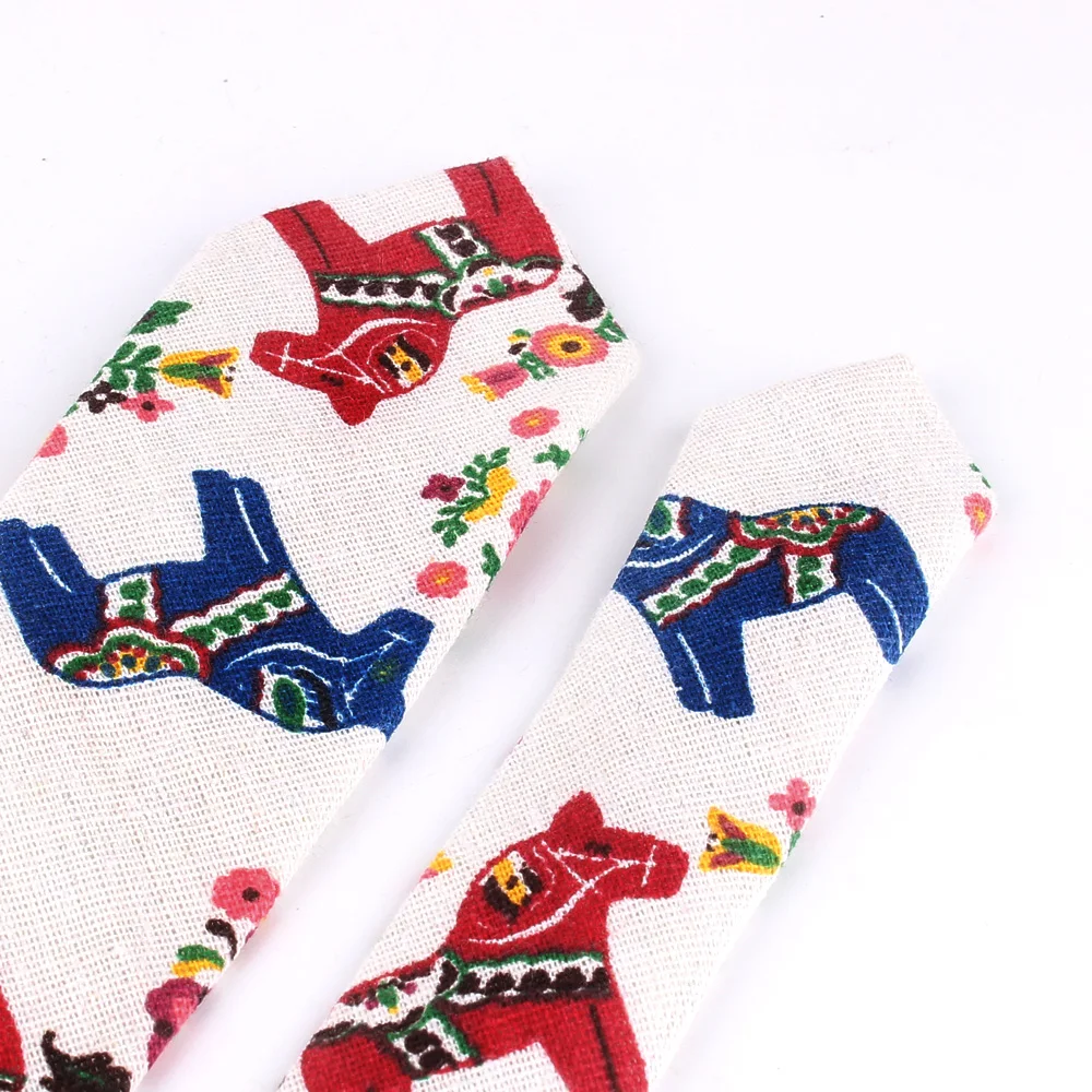 Mới Thiết Kế In Quan Hệ Giản Dị Hẹp Tie Ties for Men Hip-Hop Party Hoa Bông Skinny Tie Cravat