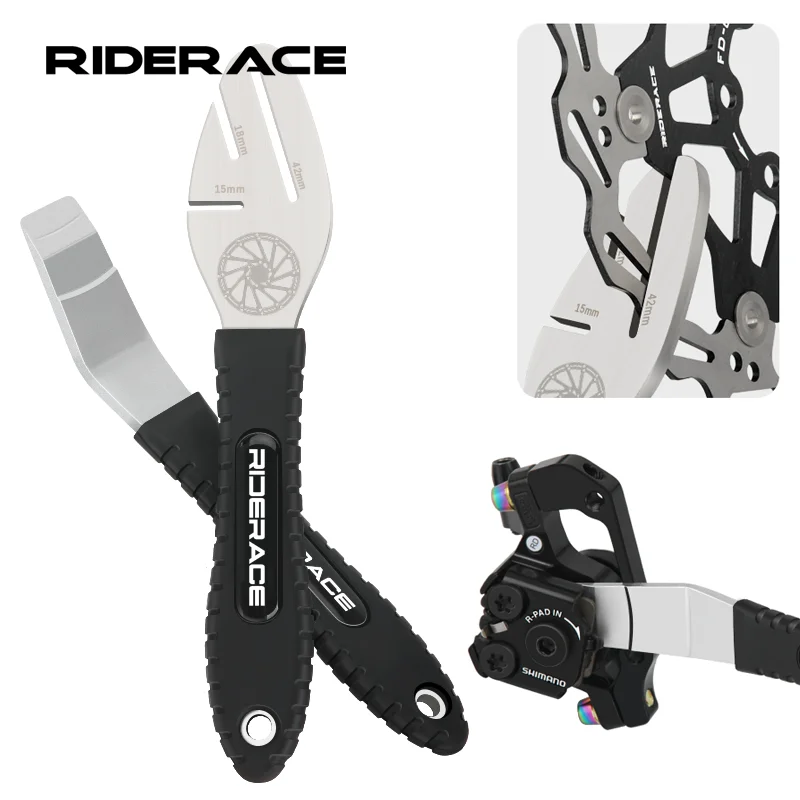 RIDERACE-llave correctora de freno de disco de bicicleta, herramienta de alineación de Rotor de freno de bicicleta de montaña, herramienta de reparación de ajuste de Ciclismo de Carretera