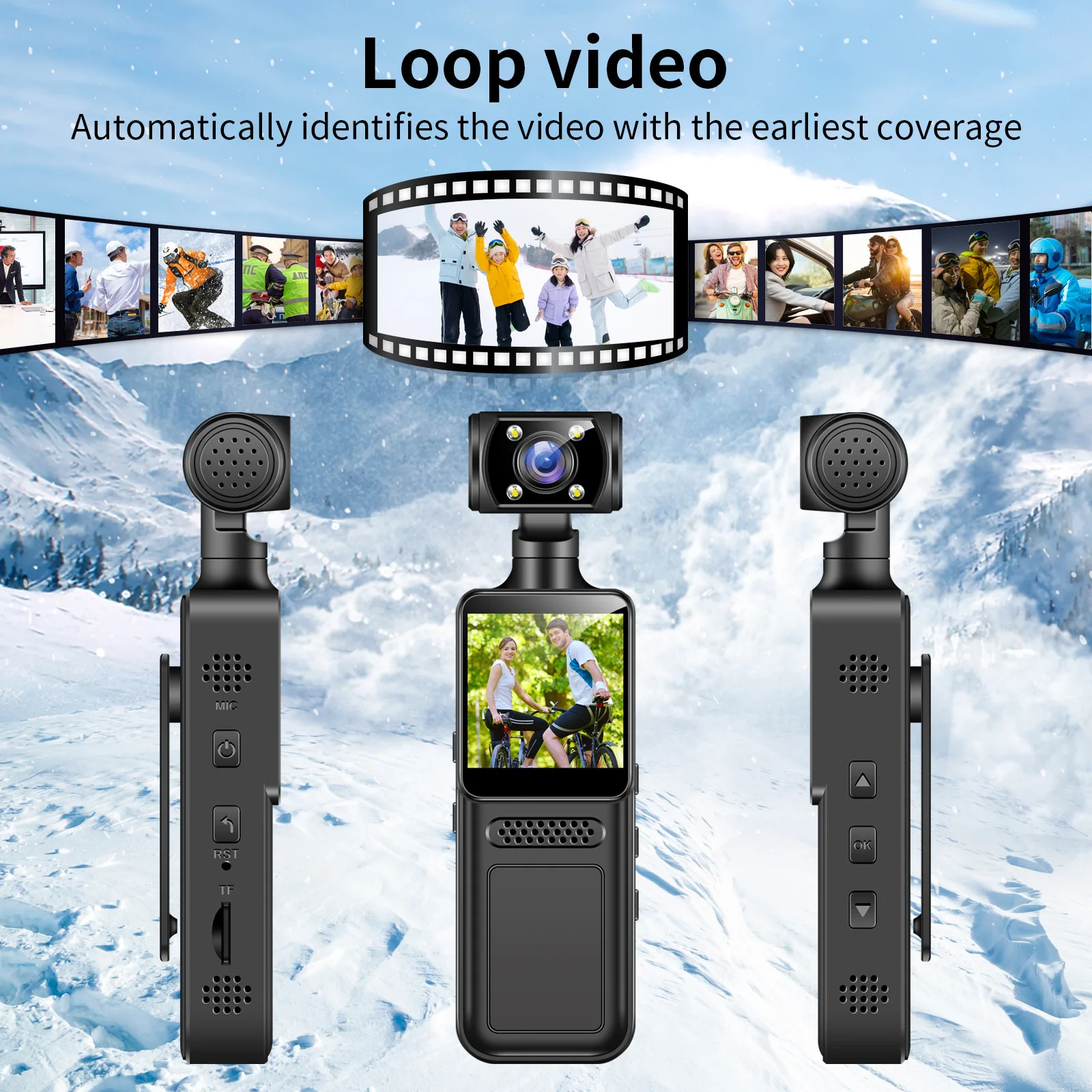 Mini cámara 4K HD, vídeo Digital portátil, grabadora para entusiastas de la aptitud, cámara corporal, visión nocturna infrarroja, videocámara para bicicleta, deportes DV