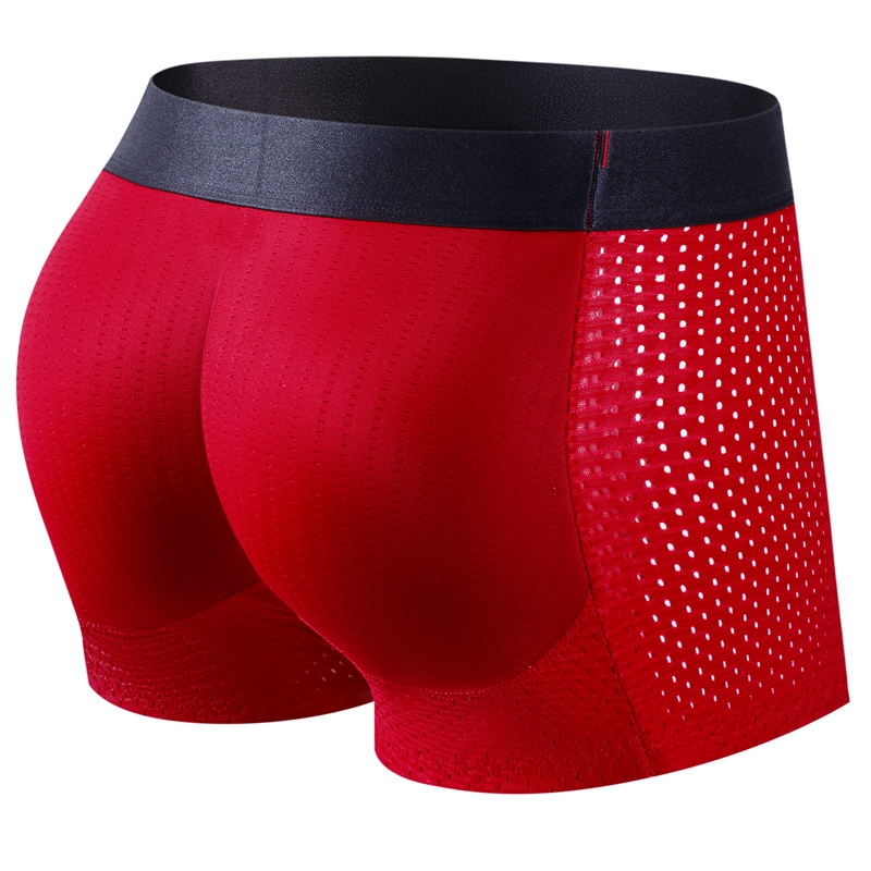 Männer Trunks Integrierte Gefälschte Butt Hüfte Lifter Enhancer Shorts Boxer Briefs Gepolsterte Unterwäsche Shapewear Unterhose Nylon Atmungsaktiv