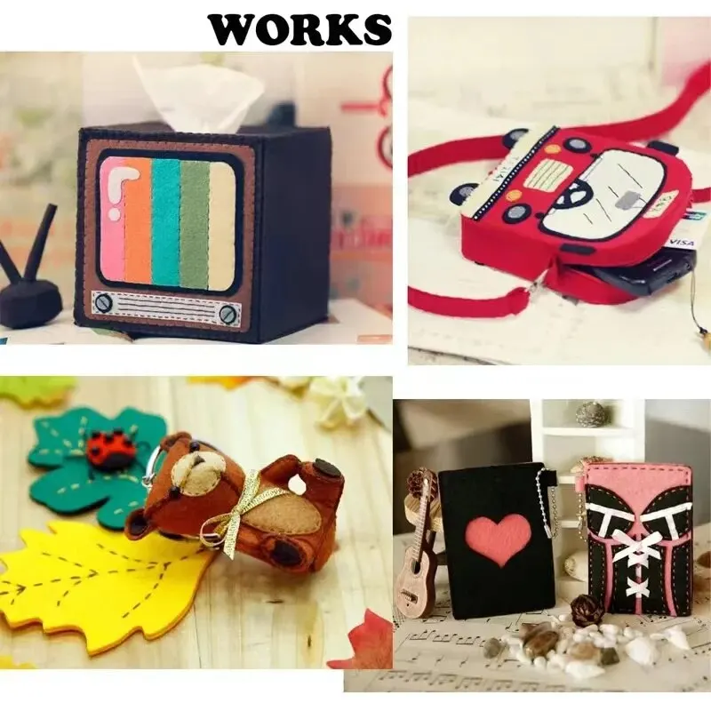 40 ชิ้น Soft Felt ผ้าแผ่นสารพันสี Patchwork DIY Craft สี่เหลี่ยม Nonwoven หนา 1 มิลลิเมตร Handmade ผ้าทอผ้า