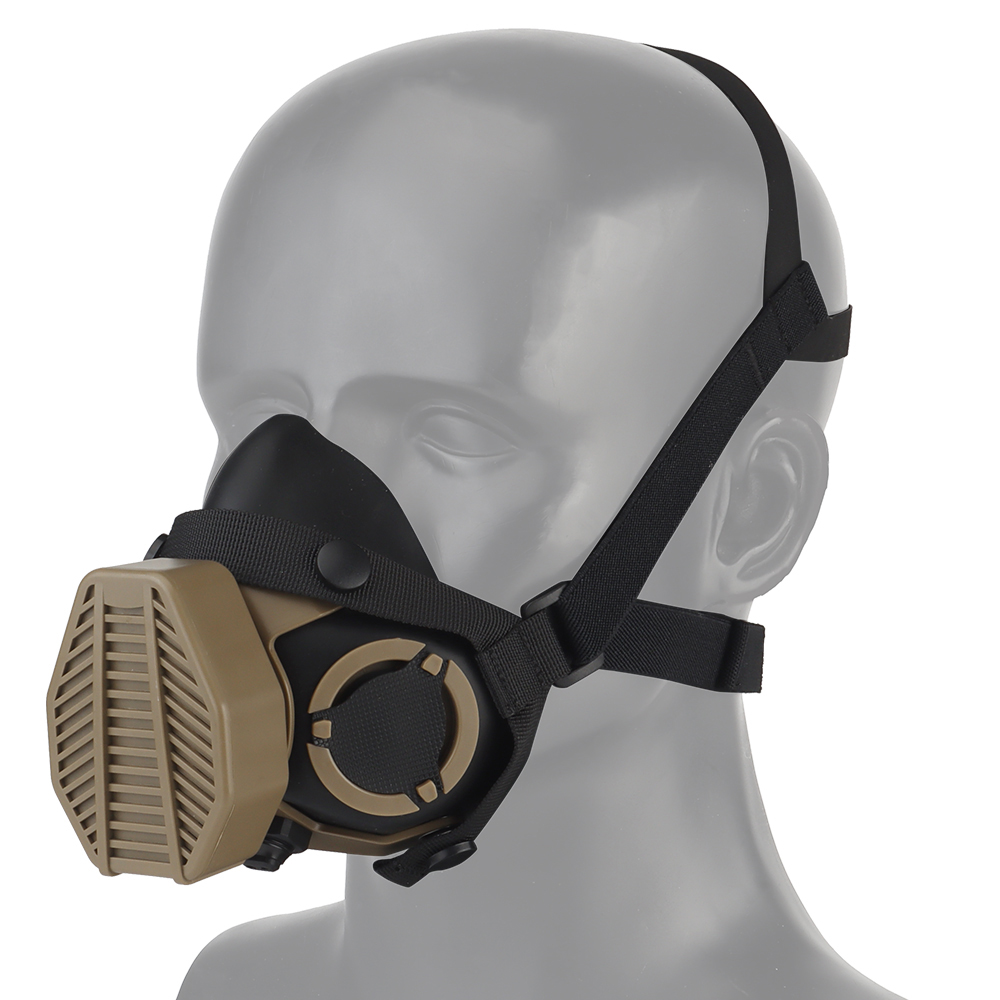SOTR Mask Special Tactical Respirator Gas Mask Half Face for Militar Paintball Airsoft CS Cosplay HEPA Filtration Particulat