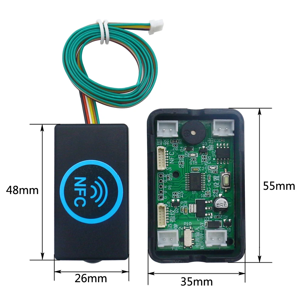 DC3V-15V fingerprint access control electric lock control board door lock electromagnetic lock motor IC card induction module
