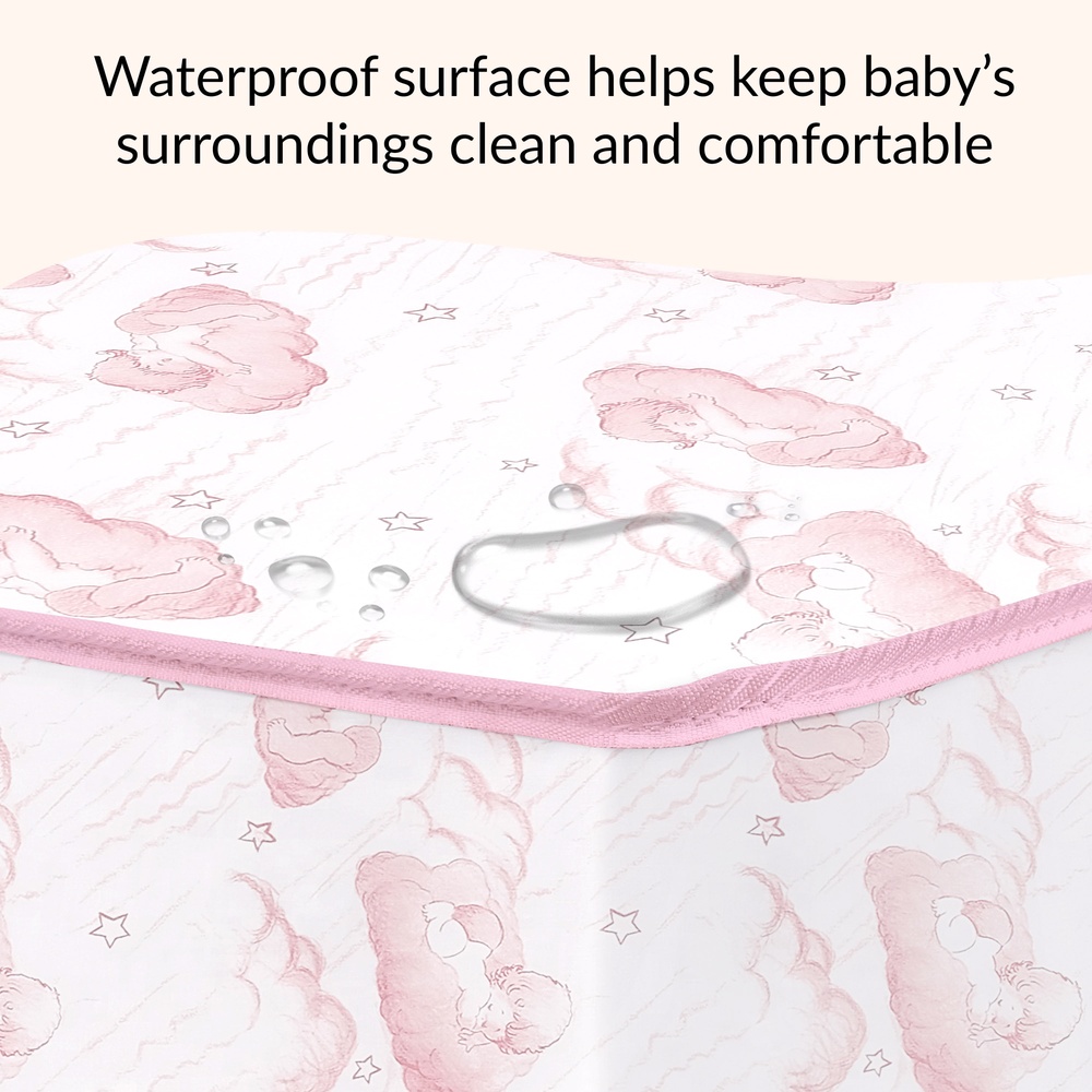Lightweight Crib Toddler Bed Mattress 80 Coil Innerspring Waterproof Stain Resistant Hypoallergenic Firm Support 5 Inch Thick