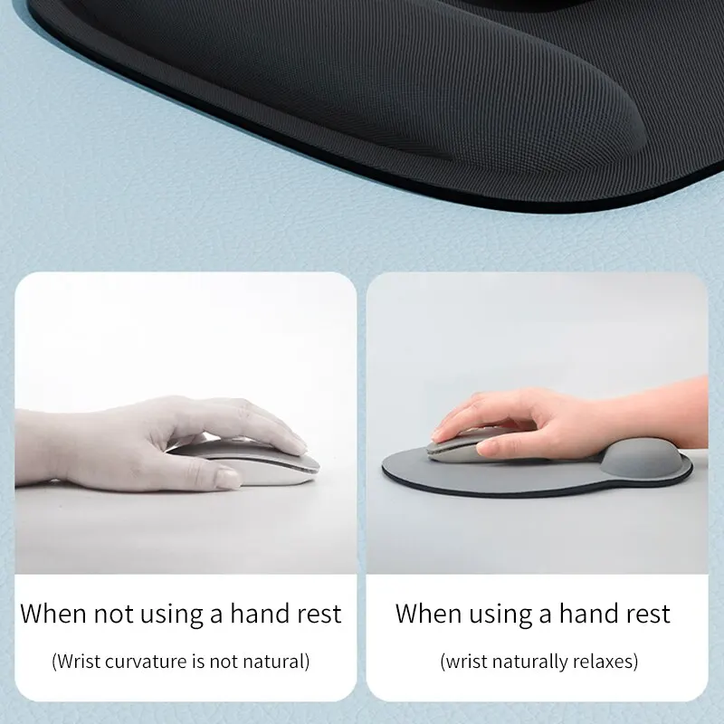 Coolcirc Black Mouse Pad Large Thickened Non Slip Learning And Office EVA Wrist Pad