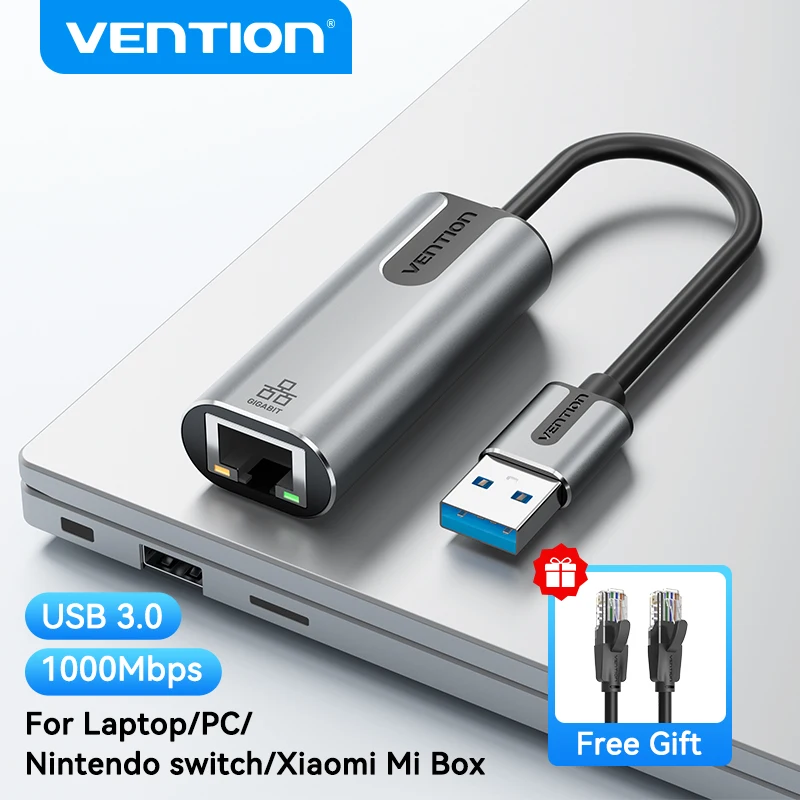 Vention USB Ethernet-адаптер USB 3.0 Сетевая карта к RJ45 Скорость 1000M Lan-адаптер для Windows Mac Xaiomi Ethernet USB-адаптер