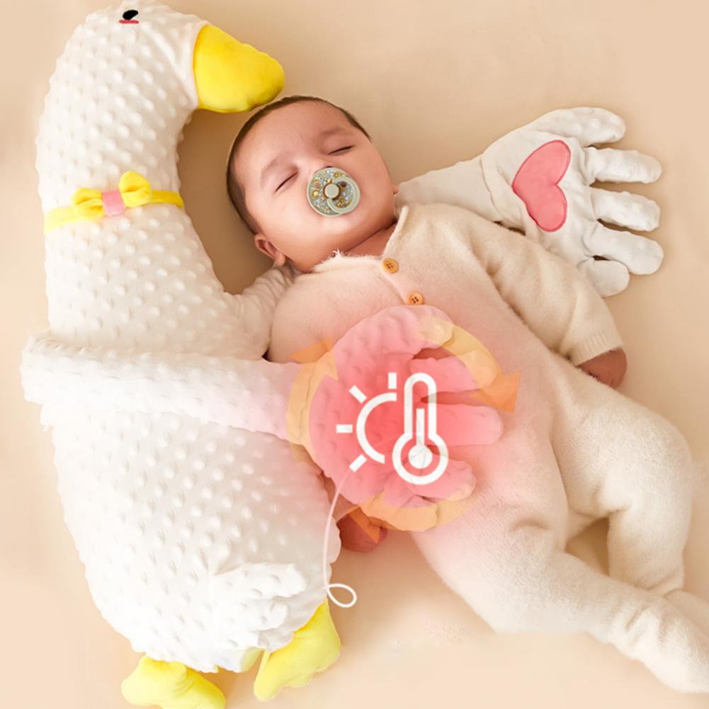 Jouet de Sommeil en Peluche pour Bébé, avec Coussretours de Paume, Oreiller Électrique Réglable pour les Mains, 3 Pièces