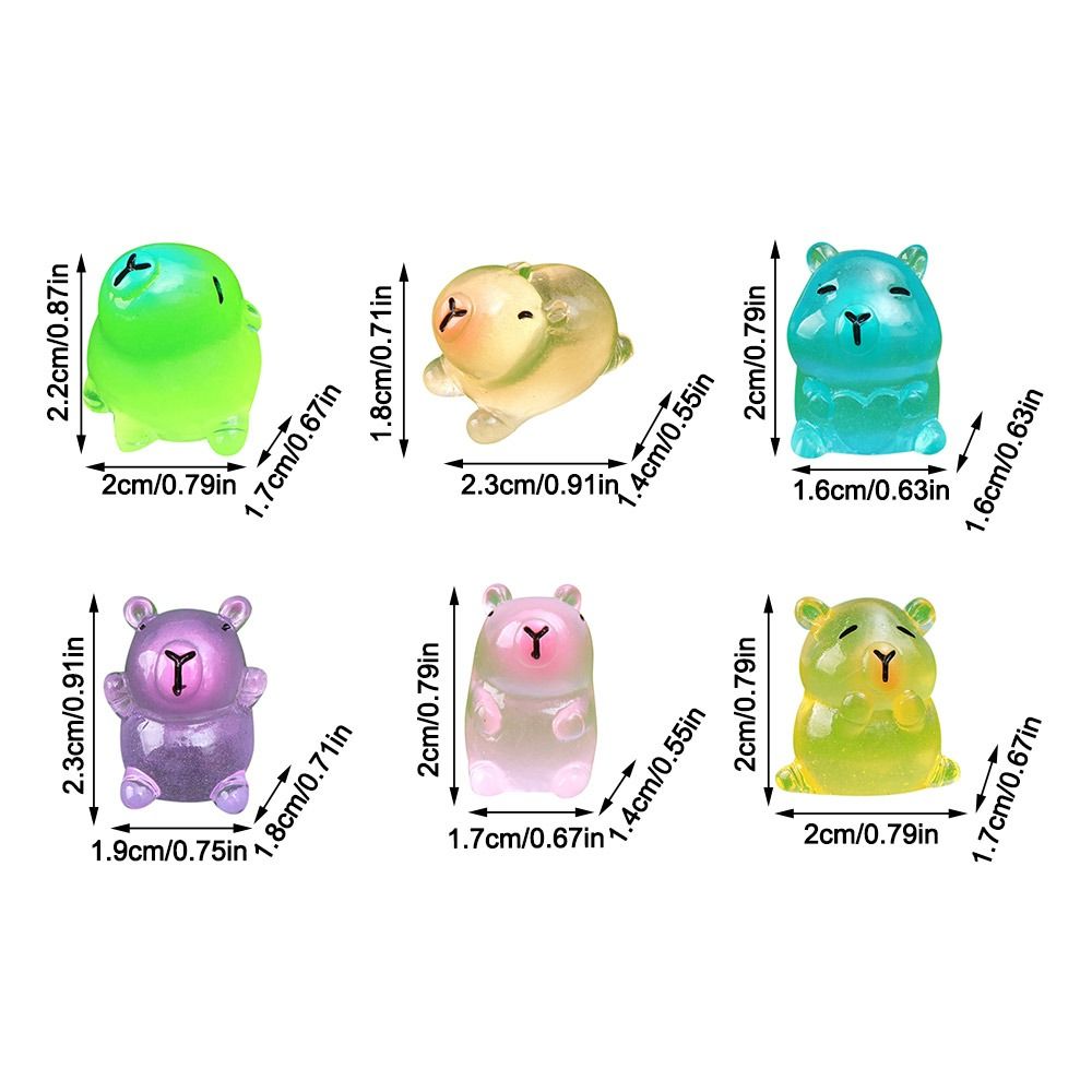 Resin Cartoon Capybara Statue Gift DIY Doll House Miniature Capybara Figurines Animals Model Dollhouse Decoration
