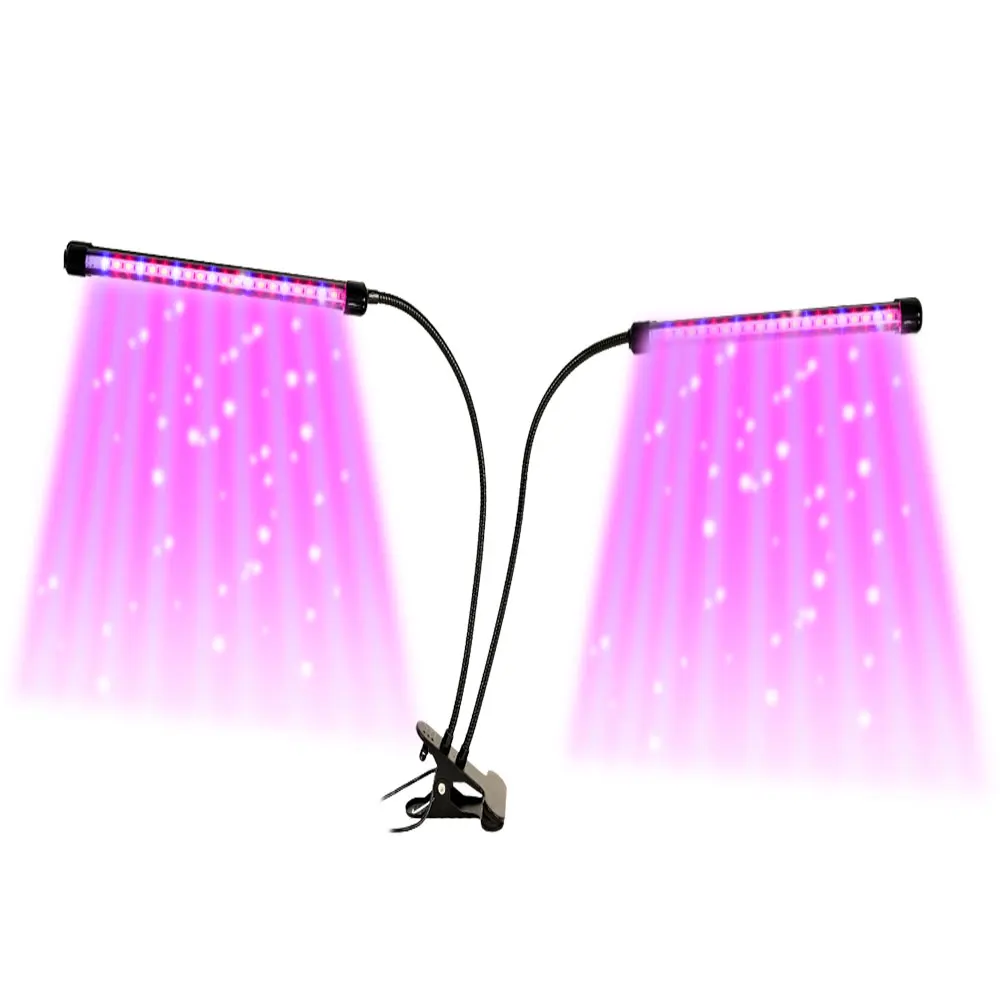Venda quente portátil dupla cabeça planta luz de crescimento profissional espectro completo planta luz led luz de crescimento