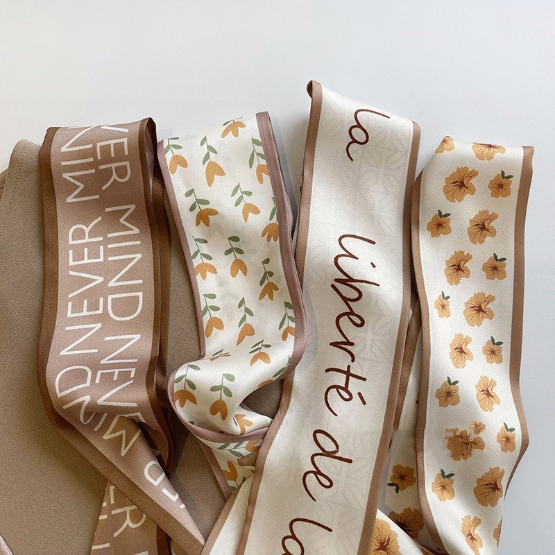Kaki Cao Cấp Màu Nude Series Lụa Tóc Nơ Buộc-Lên Tóc Cung Dài Vintage Satin băng Đô Phụ Kiện Tóc