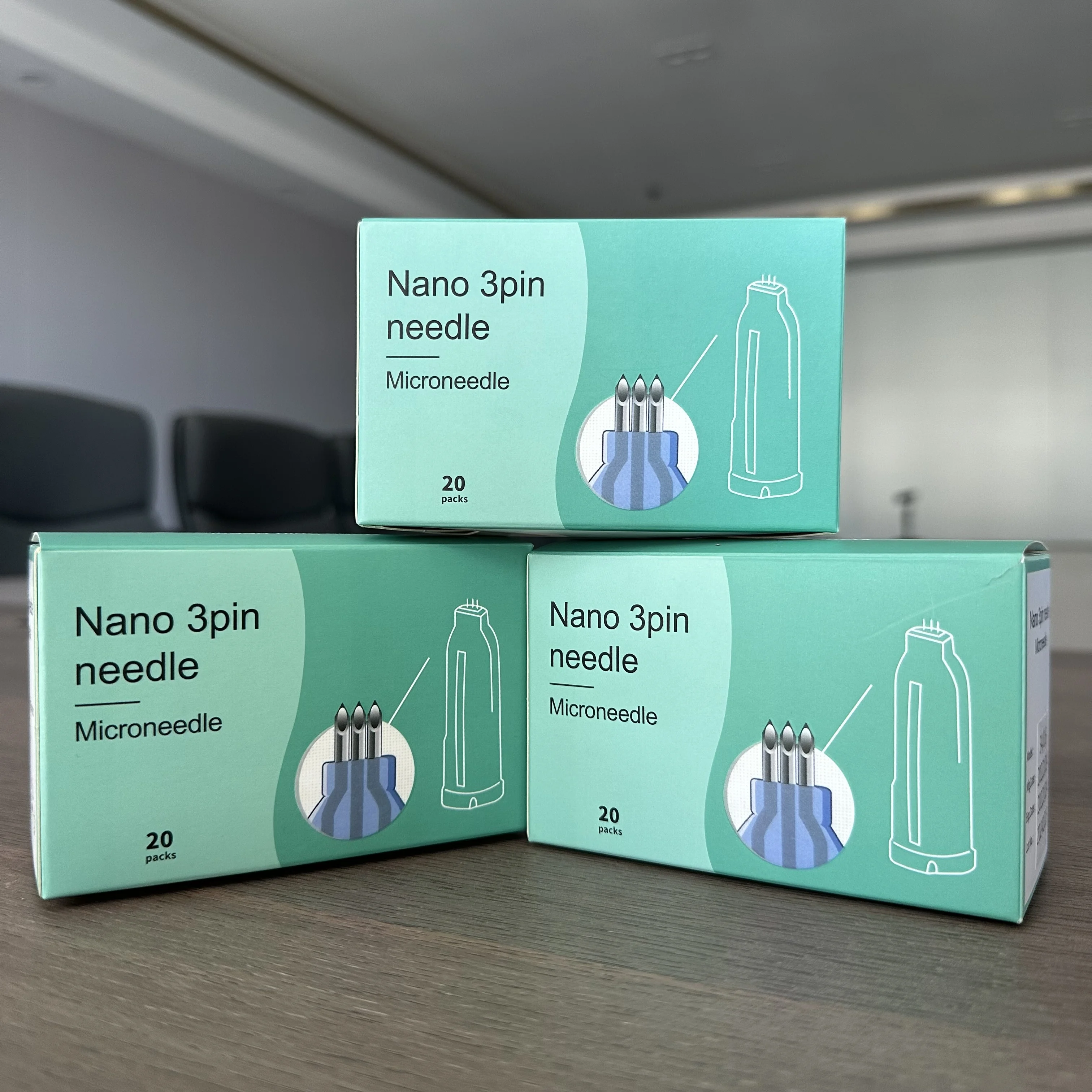34G Nanosoft 3pins 0.6/1.0/1.2/1.5 Micro Needle High Quality Sterile Single Packaged Crystal Multi-needle