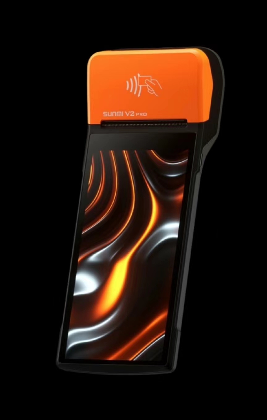 Подержанная портативная POS-машина V2 Pro Стандартная версия с 1 + 8 ОЗУ Red Dot Ультратонкий POS-терминал 13 мм с разрешением на награды