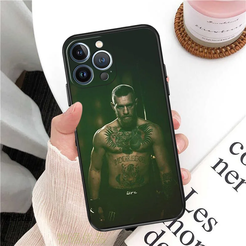 Casing ponsel Ultra tipis Matte lembut Conor Mcgregor untuk iPhone 16Pro 15 14 13 12 Mini 11 16 Pro Max 7 8 Plus XR SE Boxing King Cover