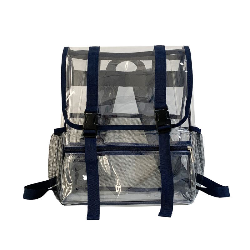 Verão versão coreana simples pvc flip transparente campus mochila moda na moda meninos e meninas mochila à prova dwaterproof água