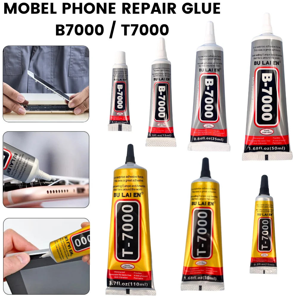 B7000 Adesivo per riparazione telefono a contatto T7000 Telaio Copri batteria Colla per riparazione vetro 15ML 25ML 50ML 110ML