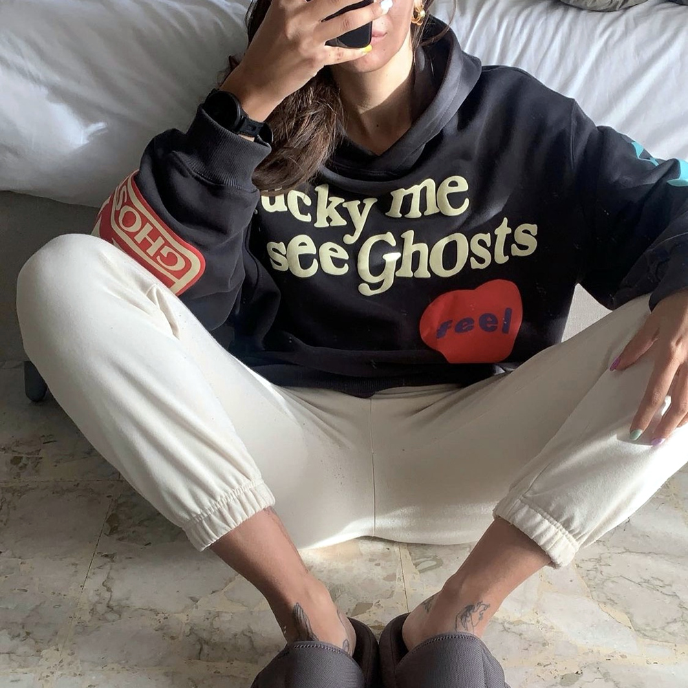 Frog drift-ropa de calle para hombre, marca de moda CPFM KANYE, sudaderas con capucha estampadas de espuma holgada de gran tamaño, Sudadera con capucha Unisex