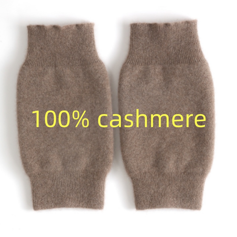 100% Cashmere 2024 Autumn And Winter New Men's And Women's General Short Thick Windproof And Cold Warm Knit Knee Pads