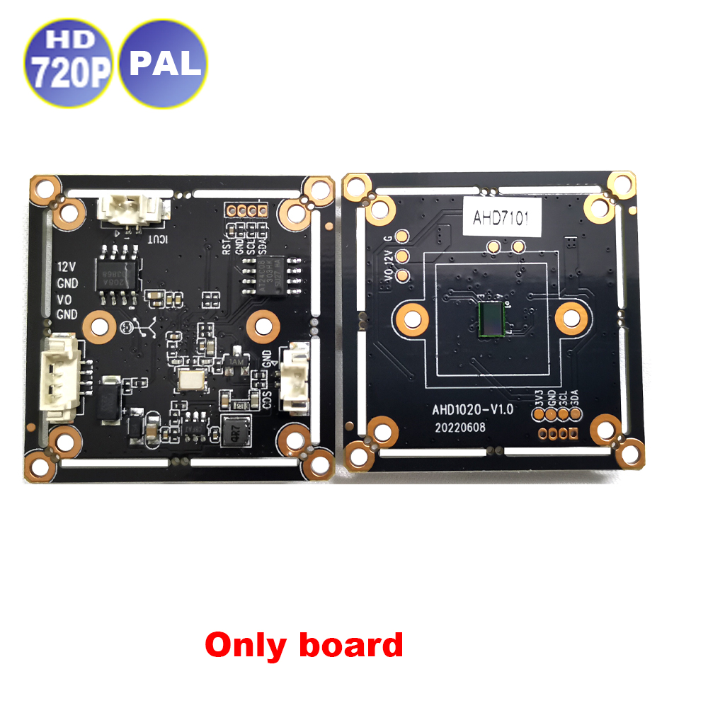 AHD 720P 1,0MP Аналоговый Коаксиальный Модуль Камеры, Обнаружение Печатной Платы, Мониторинг Безопасности Лица, Защита BNC 12 В